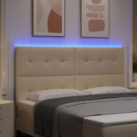 WEZGŁOWIE LED ZE LED LIGHTS KREMOWY 180CM POLIESTER