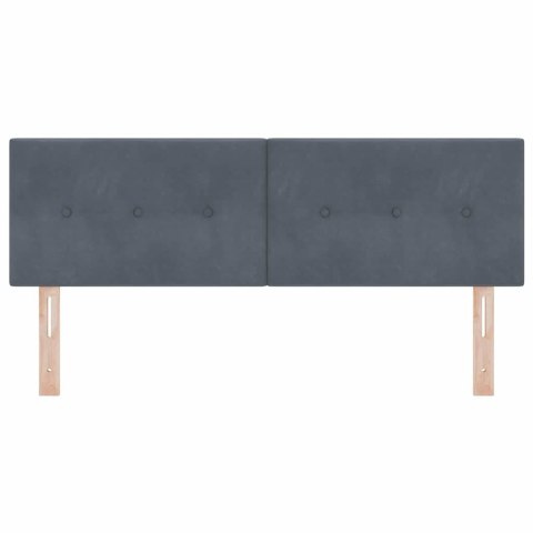 WEZGŁOWIE LED ZE LED LIGHTS Z ZAGŁÓWKIEM SZARY 160CM POLIESTER