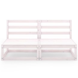 2-OSOBOWA SOFA OGRODOWA BIAŁA DREWNO SOSNOWE