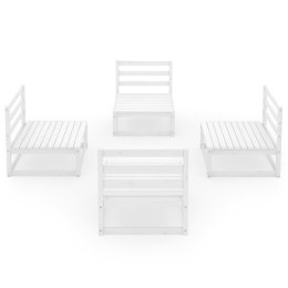 4-CZ. ZESTAW WYPOCZYNKOWY DO OGRODU BIAŁY DREWNO SOSNOWE
