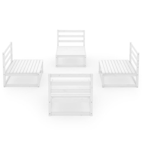 4-CZ. ZESTAW WYPOCZYNKOWY DO OGRODU BIAŁY DREWNO SOSNOWE