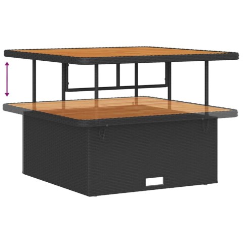 ZESTAW SOF NA OGRÓD Z PODUSZKĄ 12 EL. CZARNY I KREMOWY