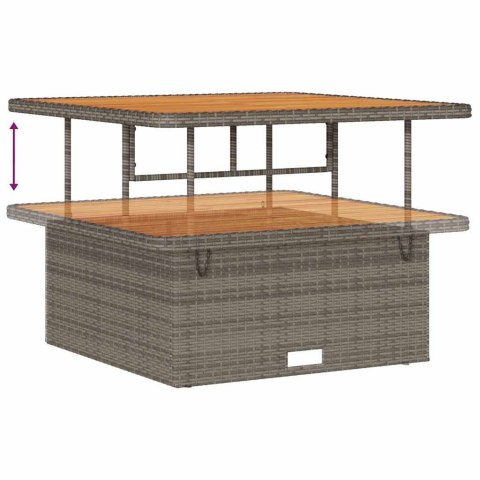 ZESTAW SOF NA OGRÓD Z PODUSZKĄ Z PRZECHOWYWANIEM 11 EL. SZARY