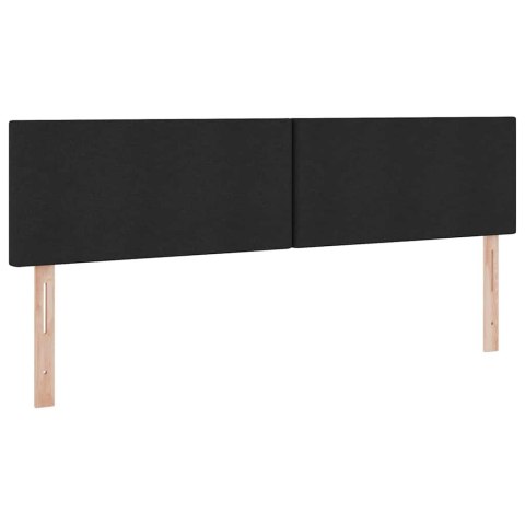 ŁÓŻKO ZE LED LIGHTS Z ZAGŁÓWKIEM CZARNY 200X200CM TKANINA