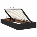 ŁÓŻKO ZE LED LIGHTS Z ZAGŁÓWKIEM CZARNY 200X200CM TKANINA