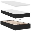 ŁÓŻKO ZE LED LIGHTS Z ZAGŁÓWKIEM CZARNY 200X200CM TKANINA