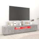 SZAFKA POD TV Z OŚWIETLENIEM LED SZAROŚĆ BETONU 200X35X40CM