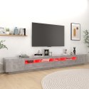 SZAFKA POD TV Z OŚWIETLENIEM LED SZAROŚĆ BETONU 300X35X40CM