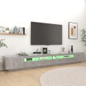 SZAFKA POD TV Z OŚWIETLENIEM LED SZAROŚĆ BETONU 300X35X40CM