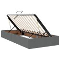 ŁÓŻKO ZE LED LIGHTS CIEMNOSZARY 200X200CM TKANINA