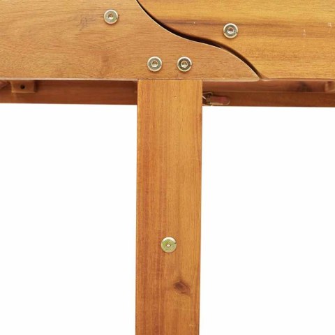 LEŻAK Z PODUSZKĄ BEŻOWY LITE DREWNO AKACJI