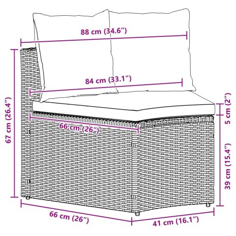 ZESTAW SOF 2 EL. SZARY DREWNO AKACJOWE I POLI RATTAN