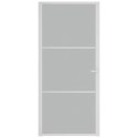 DRZWI WEWNĘTRZNE 93X201,5CM BIAŁE MATOWE SZKŁO I ALUMINIUM