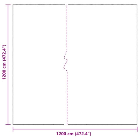PLANDEKA PŁACHTA OCHRONNA Z OCZKAMI PRZEZROCZYSTA 12X12M POLIETYLEN
