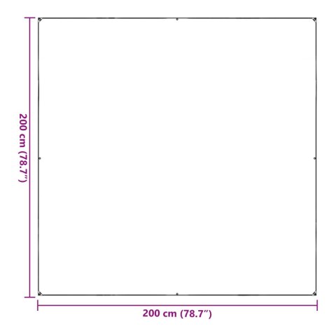 PLANDEKA Z OCZKAMI PRZEZROCZYSTY 2X2M POLIETYLEN