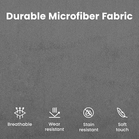 FOTEL CIEMNOSZARY 60CM OBITY MIKROFIBRĄ