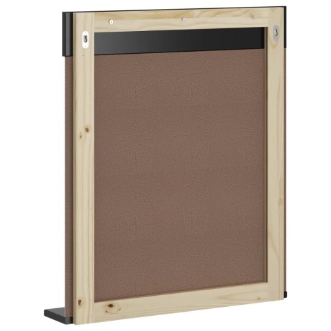 LUSTRO ŁAZIENKOWE Z PÓŁKĄ BERG CZARNE 60X12X70CM DREWNO