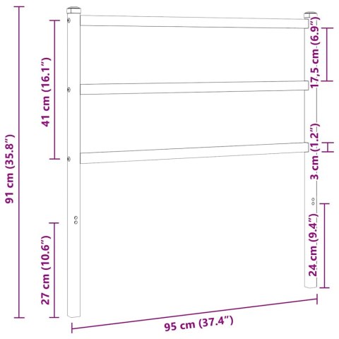 METALOWE WYMIENNE WEZGŁOWIE CZARNE 90CM