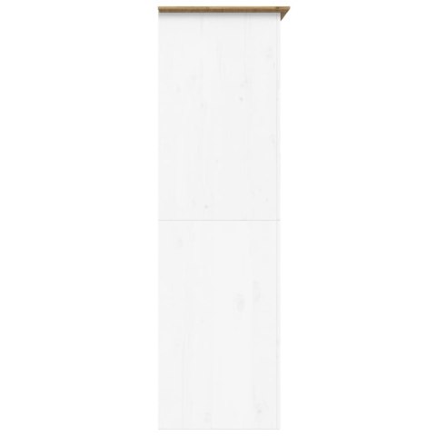 SZAFA BODO BIAŁO-BRĄZOWA 99X53,5X173CM LITE DREWNO SOSNOWE