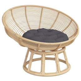 OKRĄGŁA PODUSZKA ANTRACYTOWA Ø 60X11CM TKANINA OXFORD