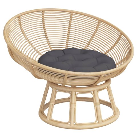 OKRĄGŁA PODUSZKA ANTRACYTOWA Ø 60X11CM TKANINA OXFORD