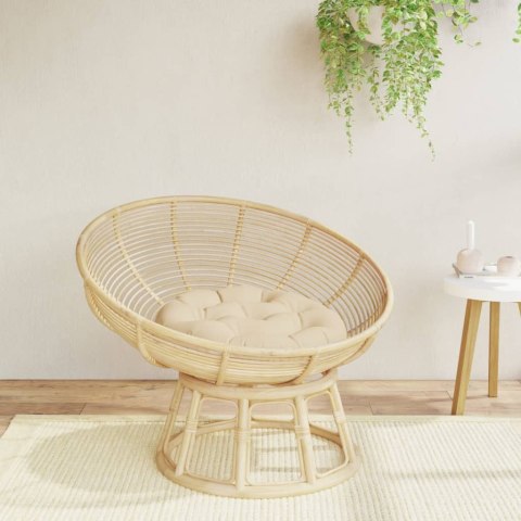 OKRĄGŁA PODUSZKA BEŻOWA Ø 60X11CM TKANINA OXFORD