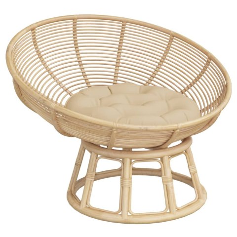 OKRĄGŁA PODUSZKA BEŻOWA Ø 60X11CM TKANINA OXFORD