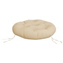 OKRĄGŁA PODUSZKA BEŻOWA Ø 60X11CM TKANINA OXFORD