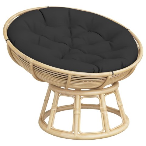 OKRĄGŁA PODUSZKA CZARNA Ø 100X11CM TKANINA OXFORD