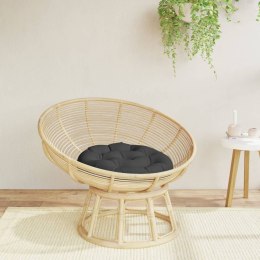 OKRĄGŁA PODUSZKA CZARNA Ø 60X11CM TKANINA OXFORD