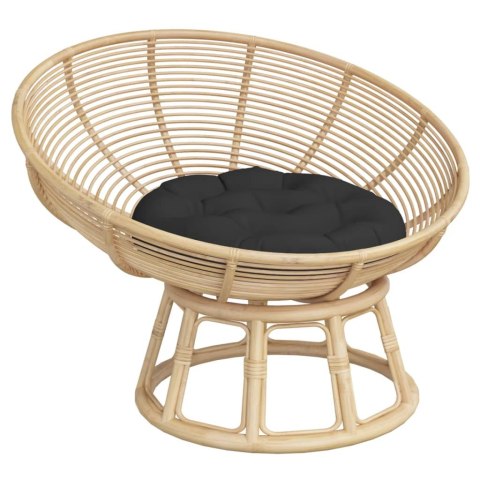 OKRĄGŁA PODUSZKA CZARNA Ø 60X11CM TKANINA OXFORD