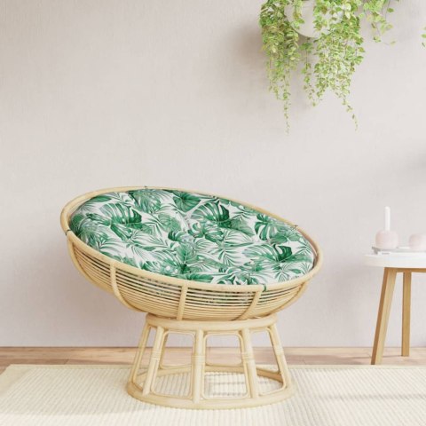 OKRĄGŁA PODUSZKA WZÓR W LIŚCIE Ø 100X11CM TKANINA OXFORD