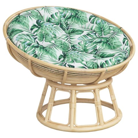 OKRĄGŁA PODUSZKA WZÓR W LIŚCIE Ø 100X11CM TKANINA OXFORD