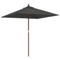 PARASOL OGRODOWY NA DREWNIANYM SŁUPKU ANTRACYT 198X198X231CM