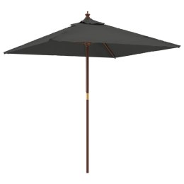 PARASOL OGRODOWY NA DREWNIANYM SŁUPKU ANTRACYT 198X198X231CM