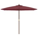 PARASOL OGRODOWY NA DREWNIANYM SŁUPKU BORDOWY 299X240CM