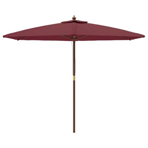 PARASOL OGRODOWY NA DREWNIANYM SŁUPKU BORDOWY 299X240CM