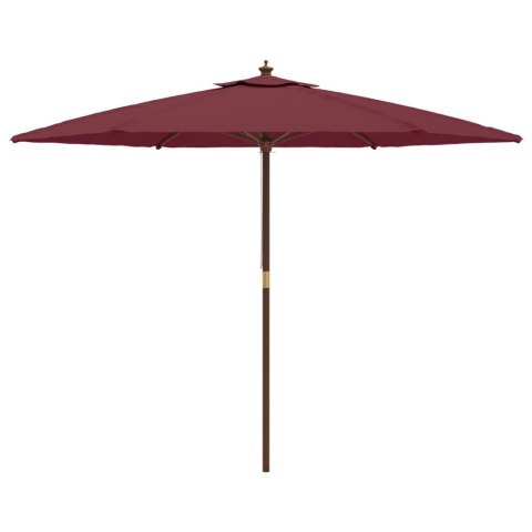 PARASOL OGRODOWY NA DREWNIANYM SŁUPKU BORDOWY 299X240CM