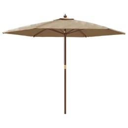 PARASOL OGRODOWY NA DREWNIANYM SŁUPKU KOLOR TAUPE 299X240CM