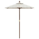 PARASOL OGRODOWY NA DREWNIANYM SŁUPKU PIASKOWY 196X231CM