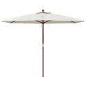 PARASOL OGRODOWY NA DREWNIANYM SŁUPKU PIASKOWY 299X240CM