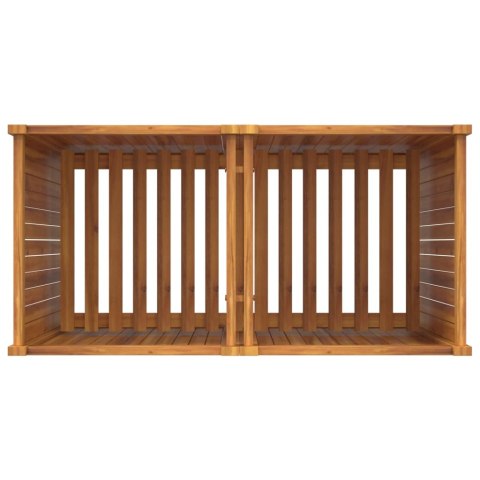 DONICA OGRODOWA Z WYŚCIÓŁKĄ 100X50X100CM LITE DREWNO AKACJOWE