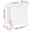 DONICA OGRODOWA Z WYŚCIÓŁKĄ 100X50X100CM LITE DREWNO AKACJOWE