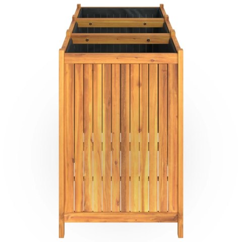 DONICA OGRODOWA Z WYŚCIÓŁKĄ 150X50X75CM LITE DREWNO AKACJOWE