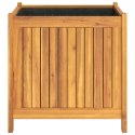 DONICA OGRODOWA Z WYŚCIÓŁKĄ 50X50X50CM LITE DREWNO AKACJOWE