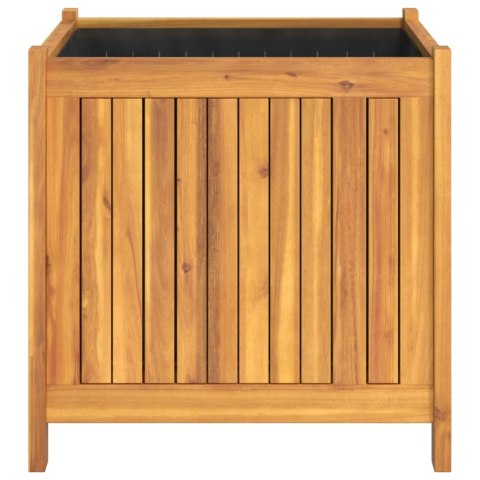 DONICA OGRODOWA Z WYŚCIÓŁKĄ 50X50X50CM LITE DREWNO AKACJOWE