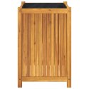 DONICA OGRODOWA Z WYŚCIÓŁKĄ 50X50X75CM LITE DREWNO AKACJOWE