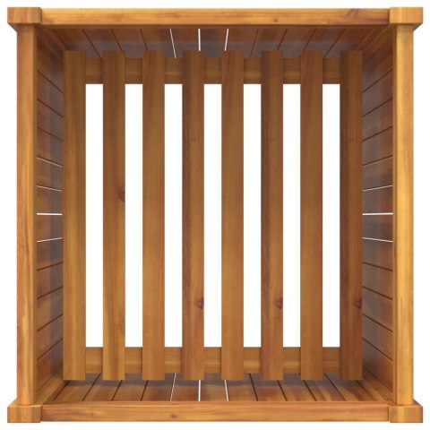 DONICA OGRODOWA Z WYŚCIÓŁKĄ 50X50X75CM LITE DREWNO AKACJOWE