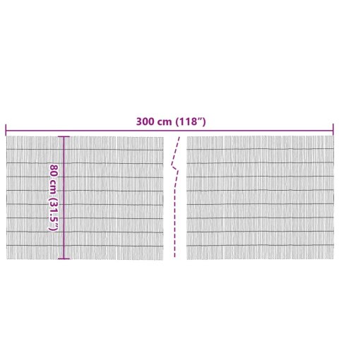 MATA OGRODZENIOWA 300X80CM TRZCINA