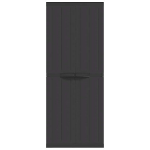 SZAFKA OGRODOWA CZARNA 65X37X165CM PP